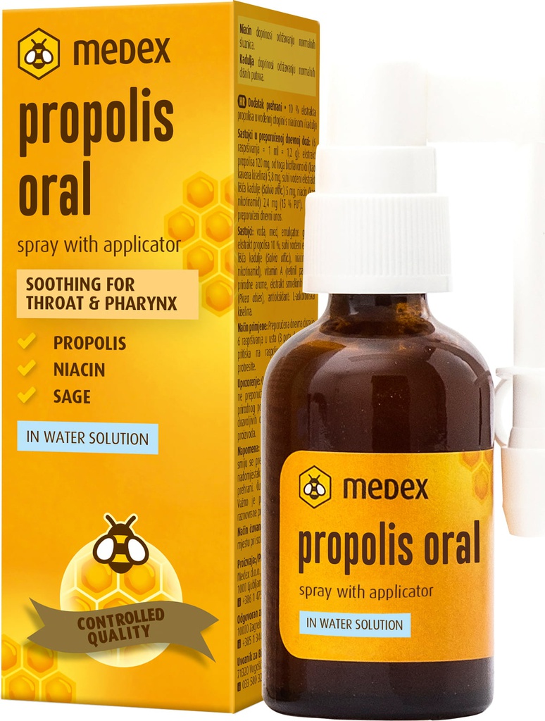 Medex том хүний амны цацлага 30мл /Propolis oral water based/
