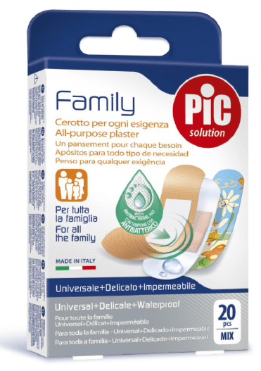 Pic Шархны лент гэр бүлийн антибактериал олон төрөлтэй №20 /Plasters Family Antibacter/