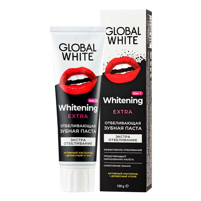 Global White Шүдний ОО цайруулах экстра 100гр /Extra whitening/