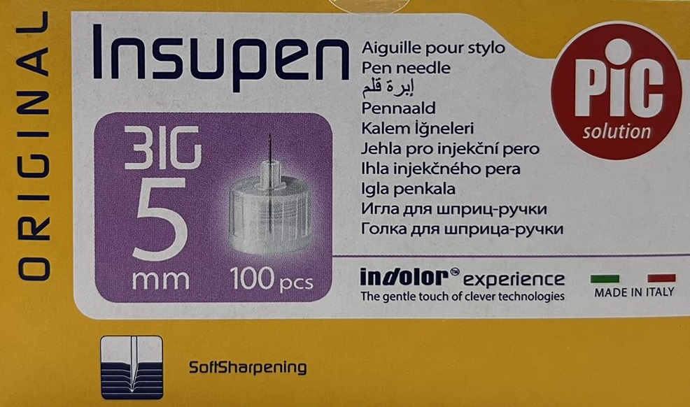 Pic Нэг удаагийн инсулин зүү хайрцаг 31/5мм №100 /Pen Needle Pic Insupen Ad/