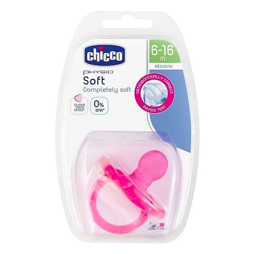Chicco Соска силикон ягаан 6-16m Physio soft