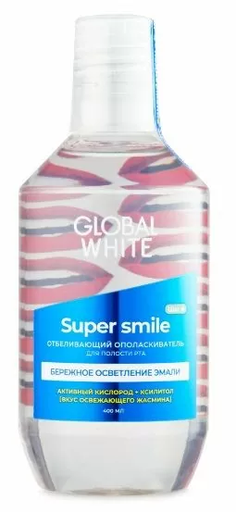 Global White Шүд цайруулах ам зайлагч 400мл /Super Smile/